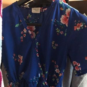 Sienna Sky Faux Wrap Floral Blouse